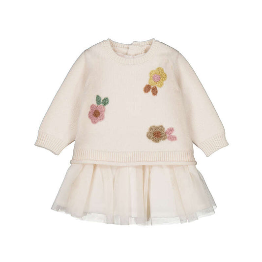 Mayoral Tricot/tulle dress 2820
