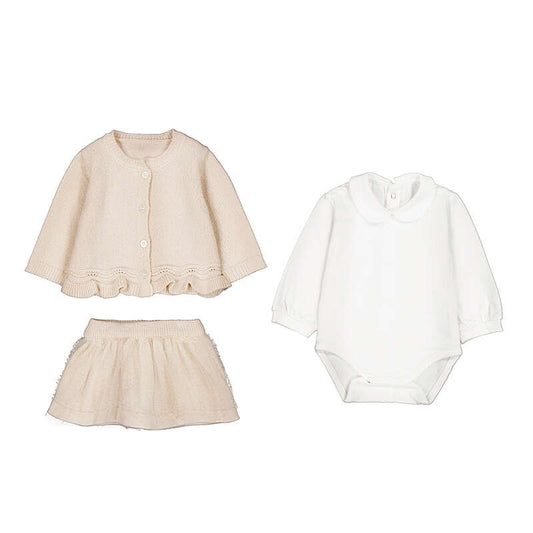 Mayoral Tulle knit skirt set 2811