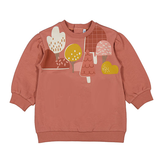 Fleece dress clay