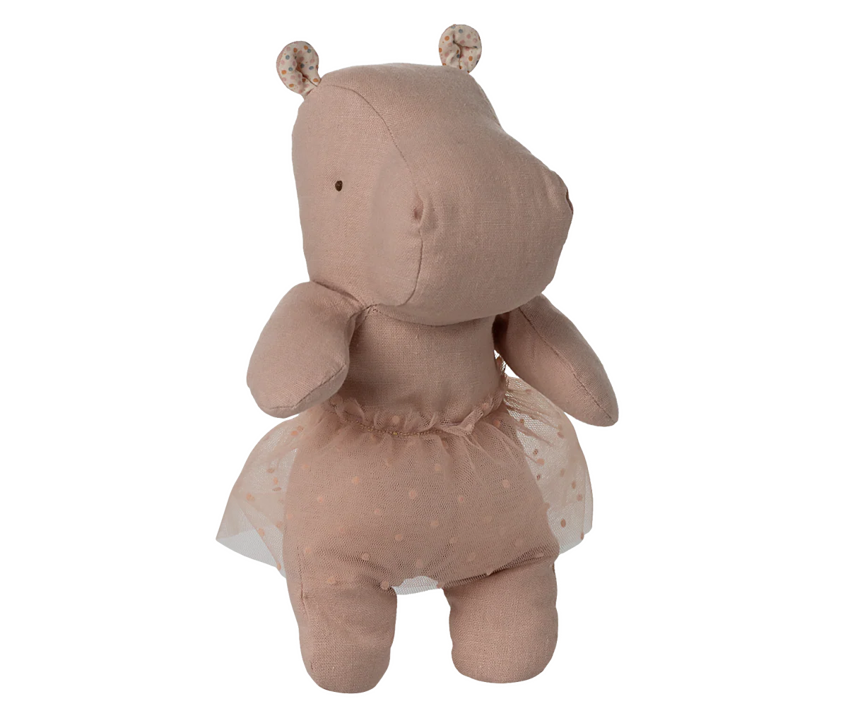 Hippo w. skirt, Small - Soft rose