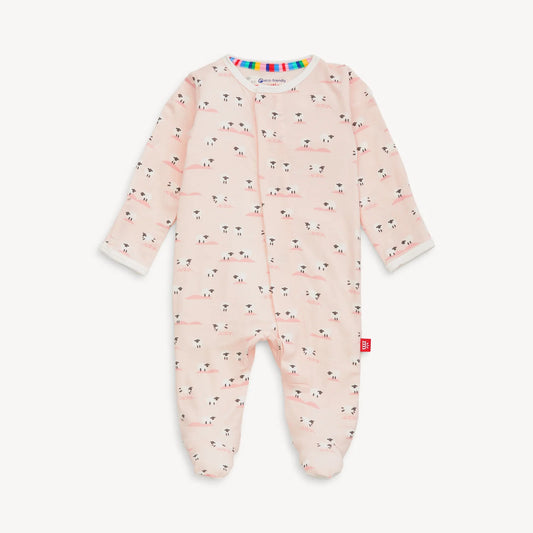 Baa Baa Baby Pink Modal magnetic footie