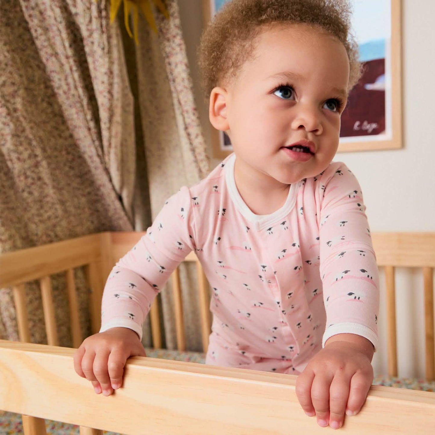 Baa Baa Baby Pink Modal magnetic footie