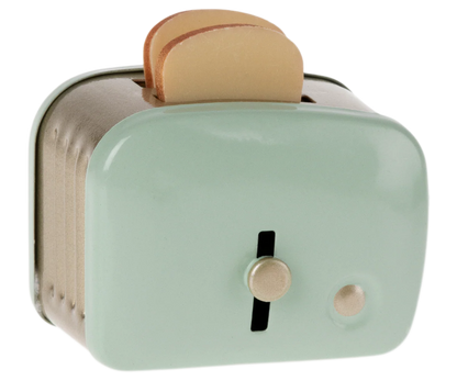 Miniature Toaster & Bread, Silver
