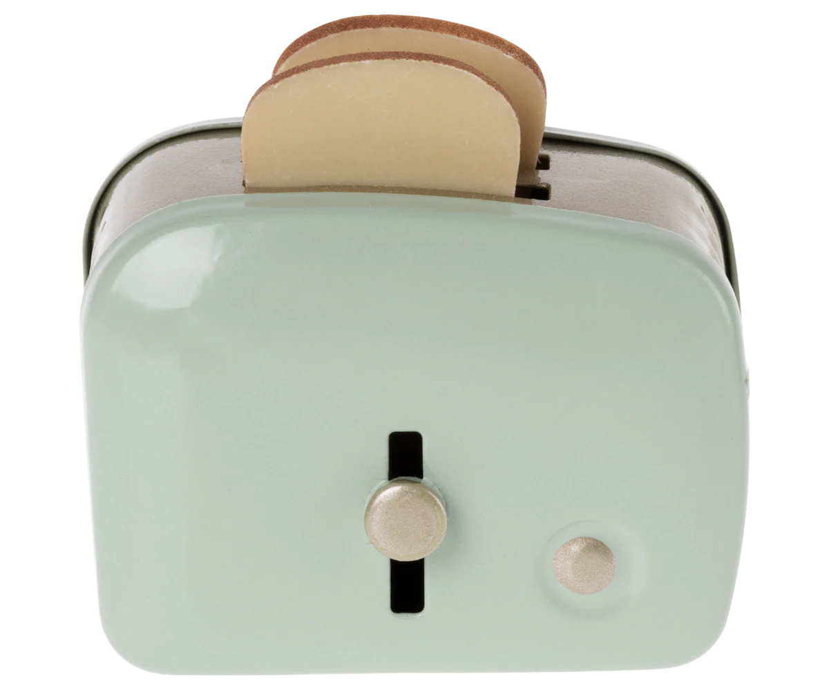 Miniature Toaster & Bread, Silver