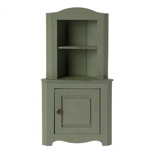 Miniature Corner Cabinet, Dark Green