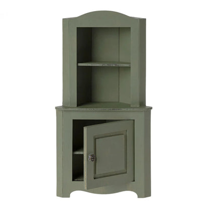 Miniature Corner Cabinet, Dark Green