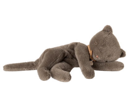 Sleeping kitten plush, Medium - Grey