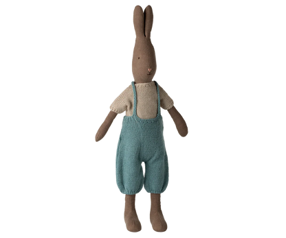 Rabbit, Size 3 - Brown - Knitted shirt and overall