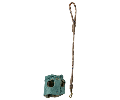 Pet supply, Harness and leash - Dark mint