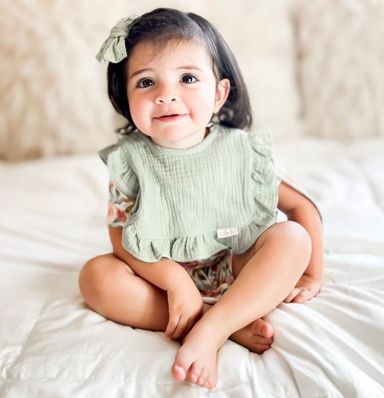 Muslin Cotton Ruffle Baby Bib