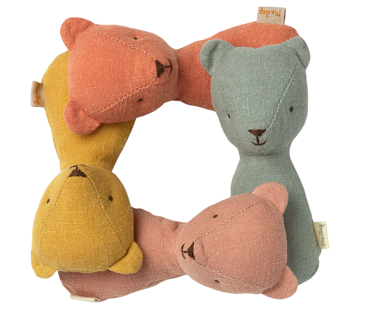 Teddy Rattle - Dusty Coral