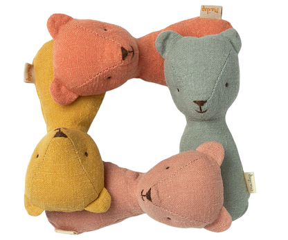 Teddy Rattle - Dusty Coral