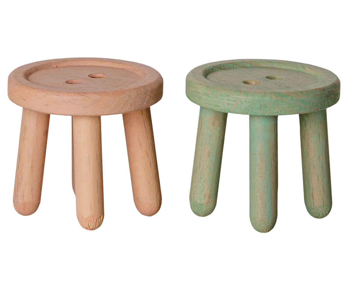Stool set, Mouse - Light rose/Light mint