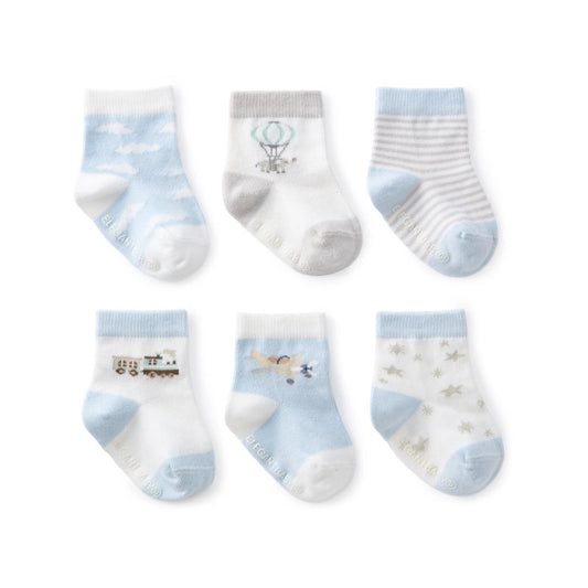 DREAMSCAPE SOCKS SET/6 BLUE