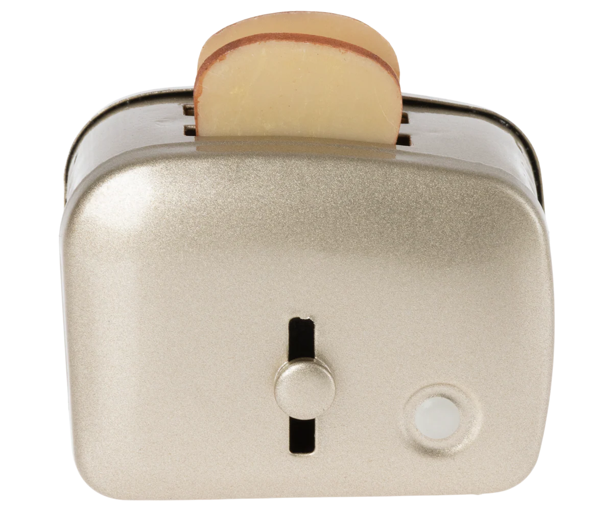 Miniature Toaster & Bread, Silver