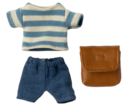 Clothes and bag, Big brother mouse - Brown