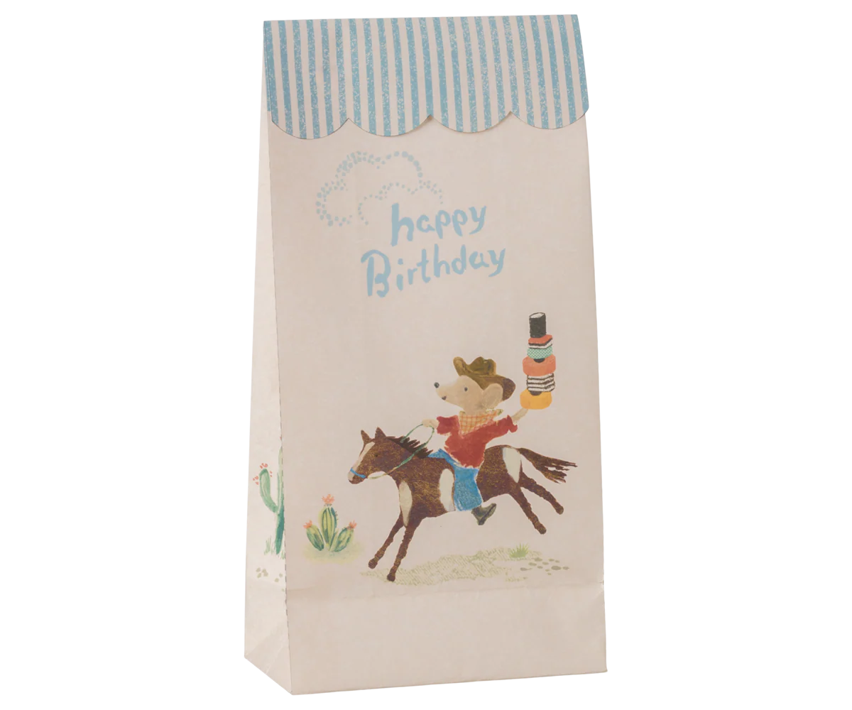 Goodie bag - Happy birthday - Cowboy (12 pcs)