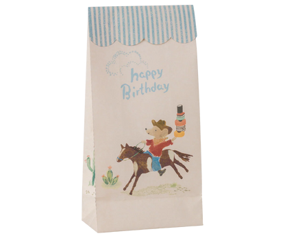 Goodie bag - Happy birthday - Cowboy (12 pcs)