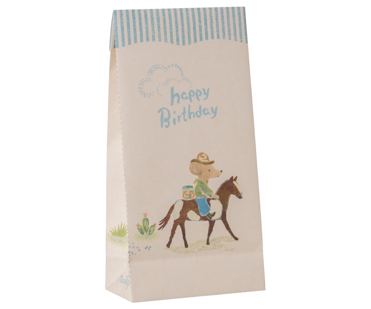 Goodie bag - Happy birthday - Cowboy (12 pcs)