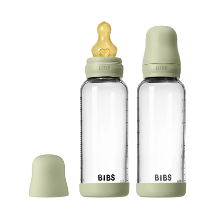 Bibs Glass Bottle Medium Flow 240ml/8oz 2pk