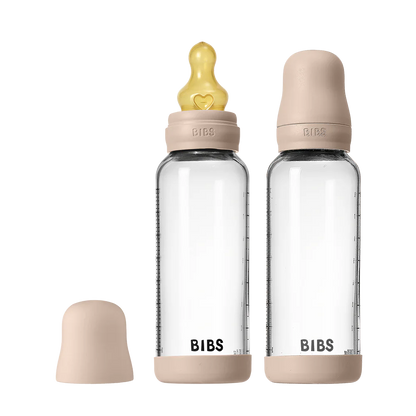 Bibs Glass Bottle Medium Flow 240ml/8oz 2pk