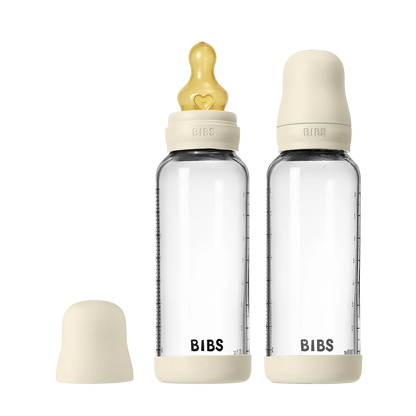 Bibs Glass Bottle Medium Flow 240ml/8oz 2pk