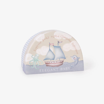 WORLD EXPLORER NON-SLIP BABY SOCKS 6 PK