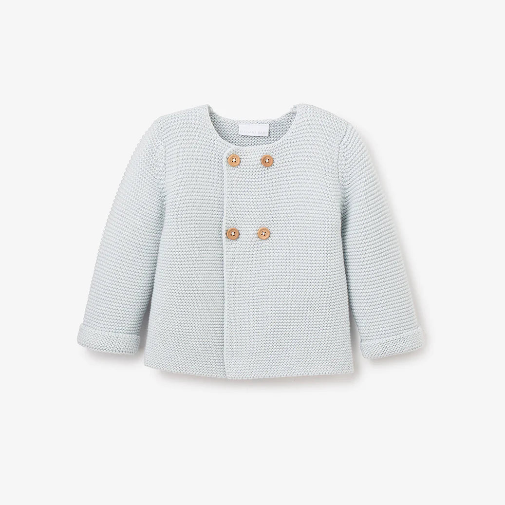 SOFIA & FINN PALE BLUE KNIT BABY CARDIGAN