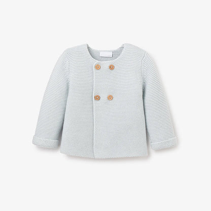 SOFIA & FINN PALE BLUE KNIT BABY CARDIGAN