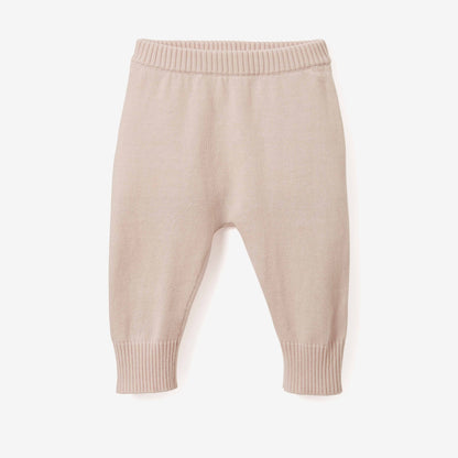 PALE FINE KNIT COTTON BABY PANT