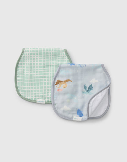 Loulou Lollipop Burp Cloth Set 2 pack