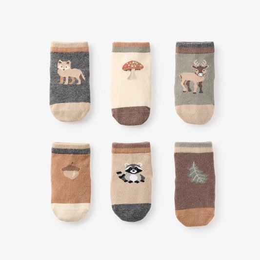 WILDNERNESS NON SLIP BABY SOCKS 6 PK