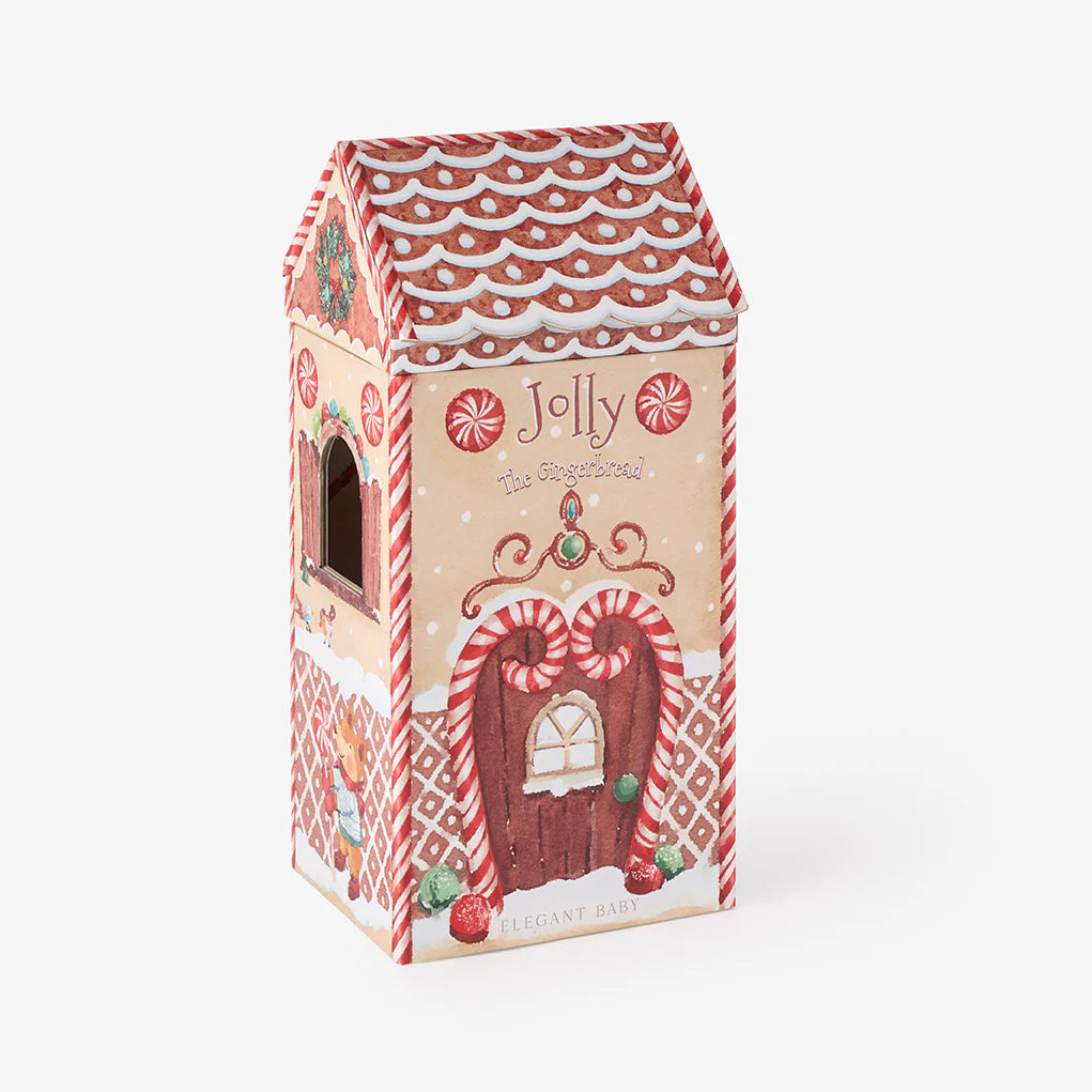'JOLLY' GINGERBREAD KNIT TOY IN GIFT BOX