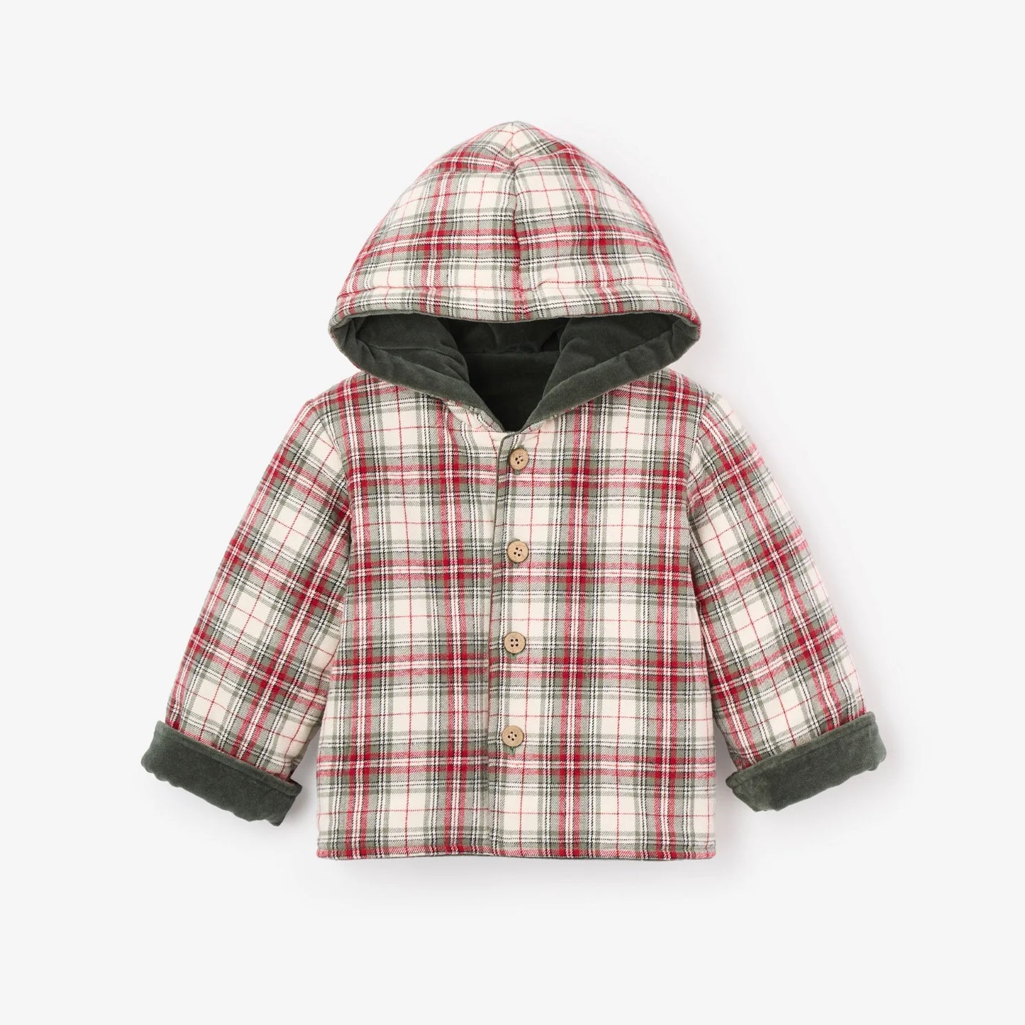 VELVET/WINTER TARTAN REVERSIBLE COAT