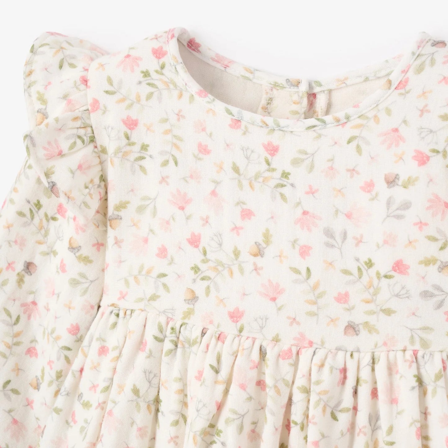 FOLKLORE FLORAL ORGANIC MUSLIN DRESS+ BLOOMER
