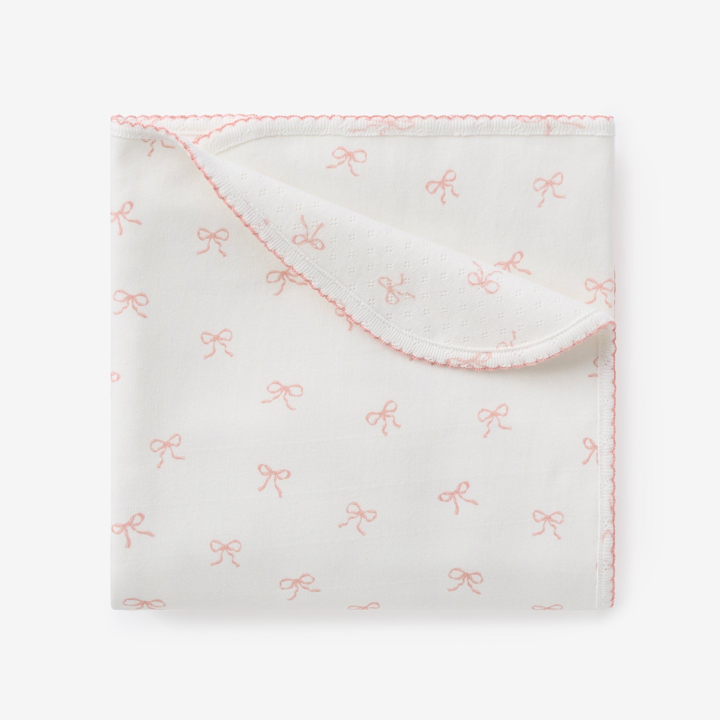Organic Cotton Embroidered Interlock Reversible Baby Blanket