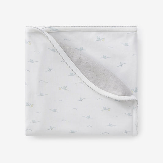 Organic Cotton Embroidered Interlock Reversible Baby Blanket