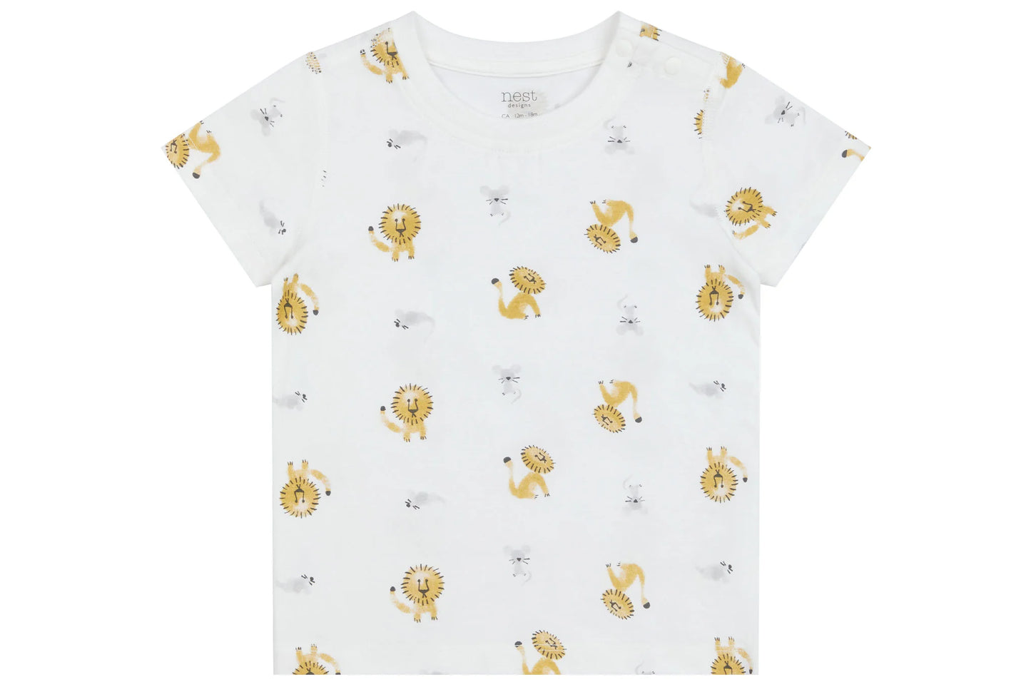 Bamboo Jersey Short Sleeve T-Shirt - The Lion and The Mouse