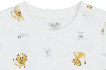 Bamboo Jersey Short Sleeve T-Shirt - The Lion and The Mouse