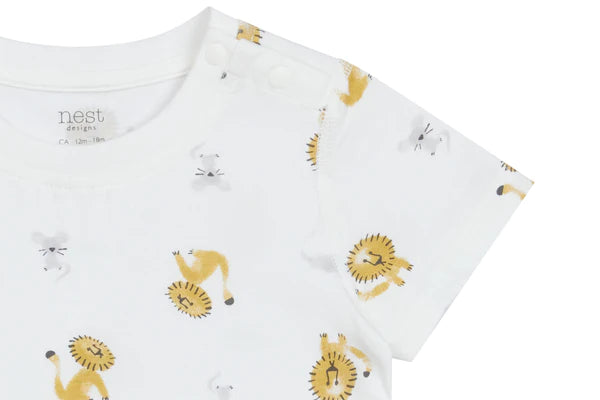 Bamboo Jersey Short Sleeve T-Shirt - The Lion and The Mouse