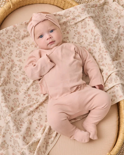 Quincy Mae Knotted Headband Dusty Rose 0-12M