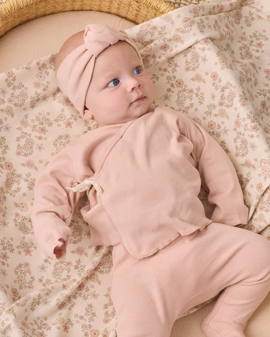 Quincy Mae Knotted Headband Dusty Rose 0-12M