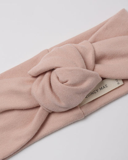 Quincy Mae Knotted Headband Dusty Rose 0-12M