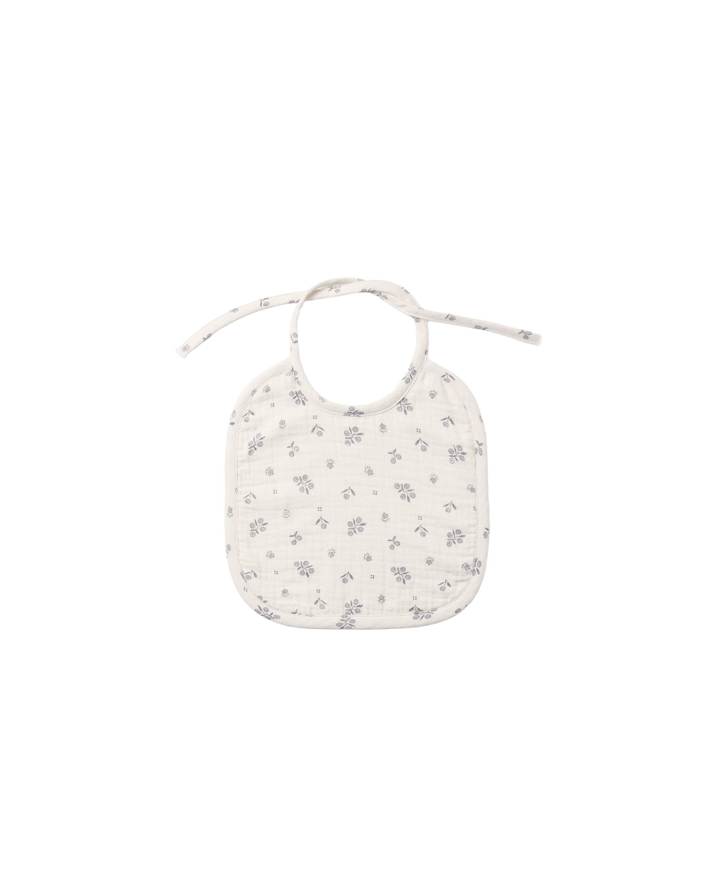 Quincy Mae Woven Tie Bib || Winter Berry
