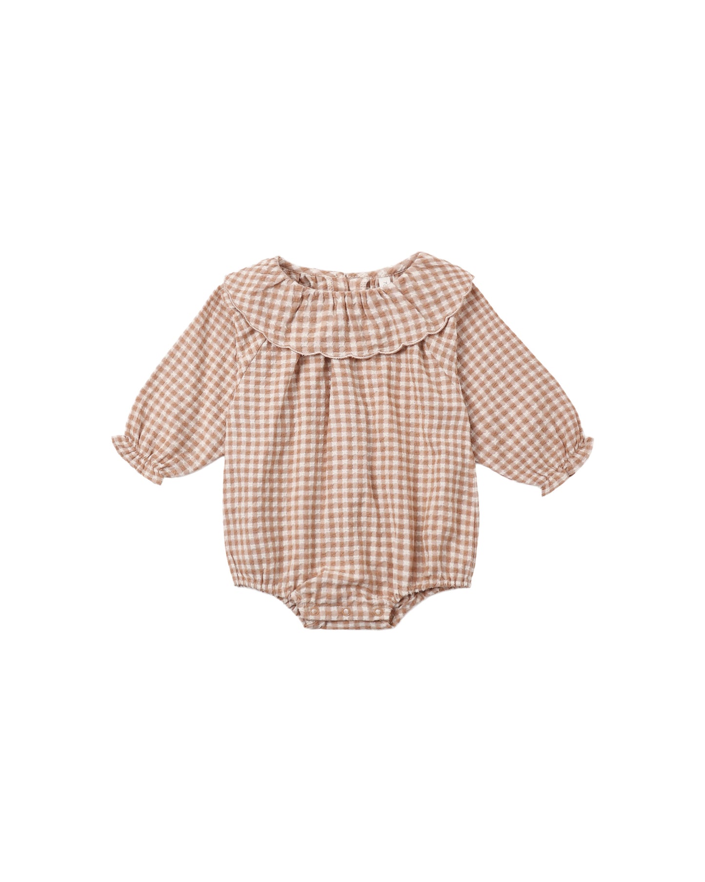 Rylee+Cru COLETTE ROMPER FAWN GINGHAM