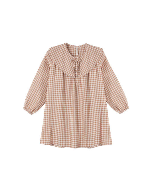 Rylee+Cru COLLETTE MINI DRESS FAWN GINGHAM
