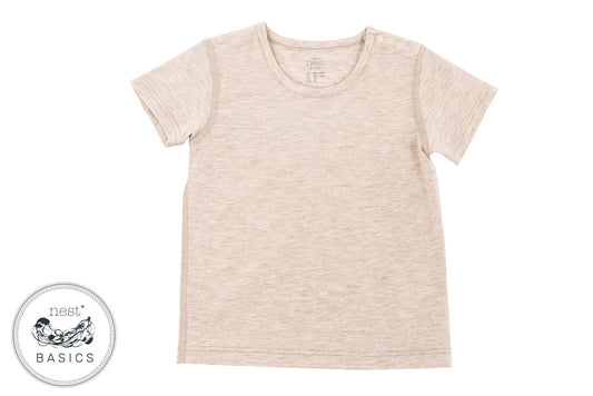 Basics Short Sleeve T-Shirt (Bamboo Cotton) - Warm Taupe