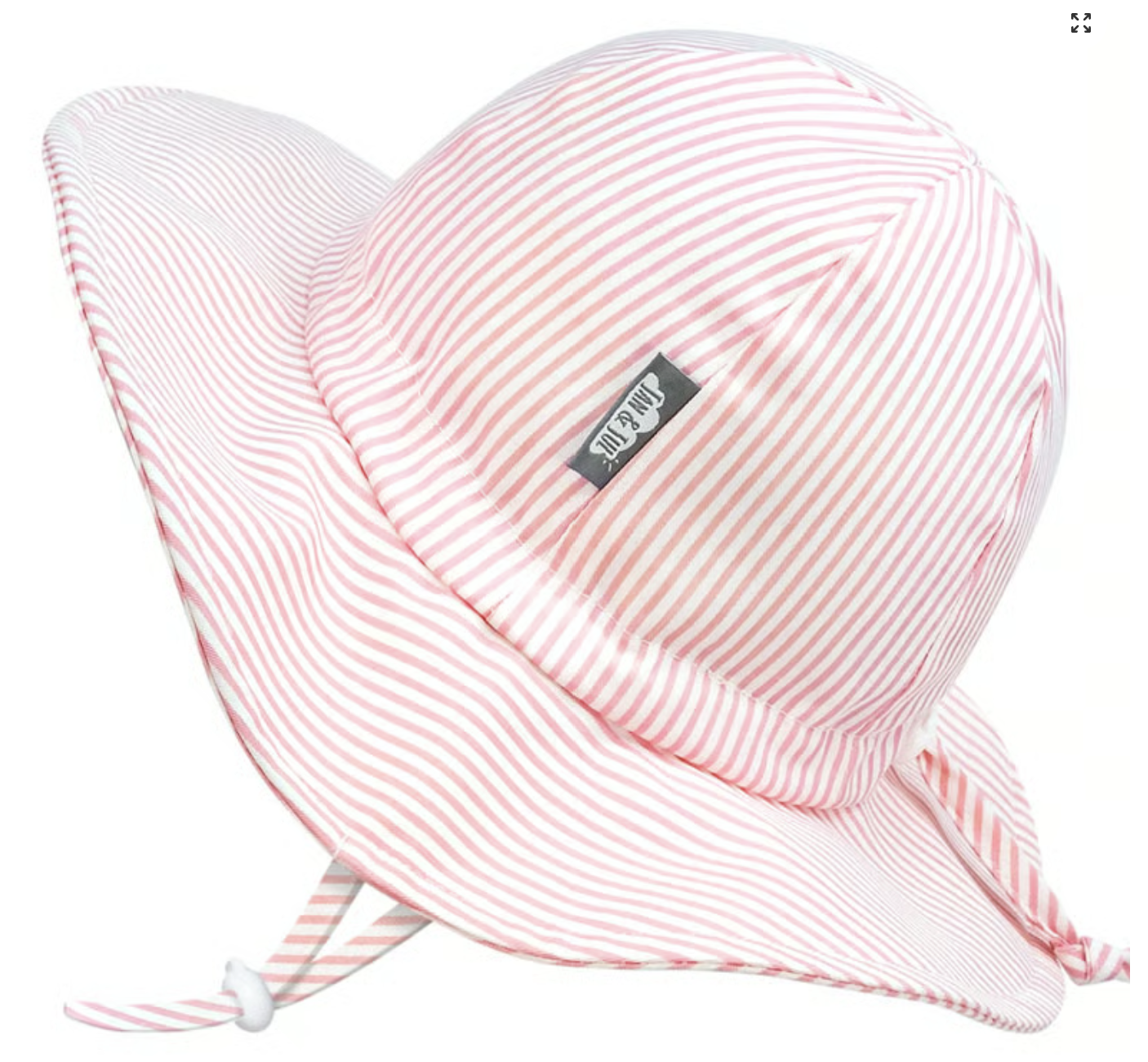 Kids Cotton Floppy Hats | Pink Stripes
