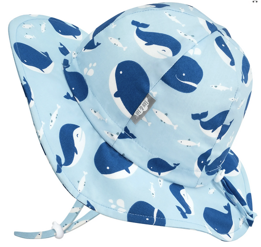Kids Cotton Floppy Hats | Blue Whale
