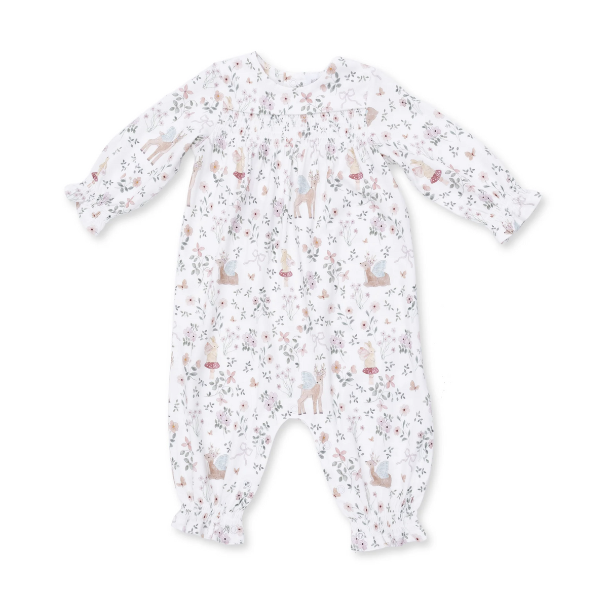 Smocked Long Sleeve Romper